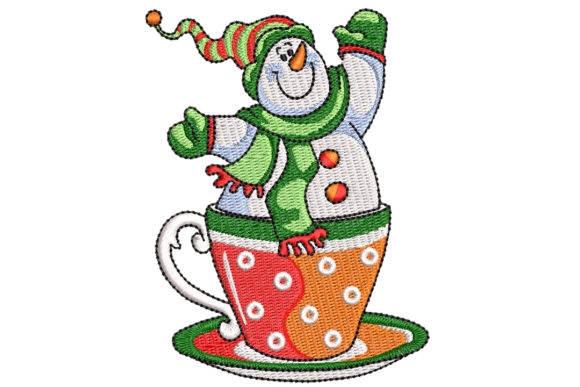 A Cup of Snowman Embroidery Design Review