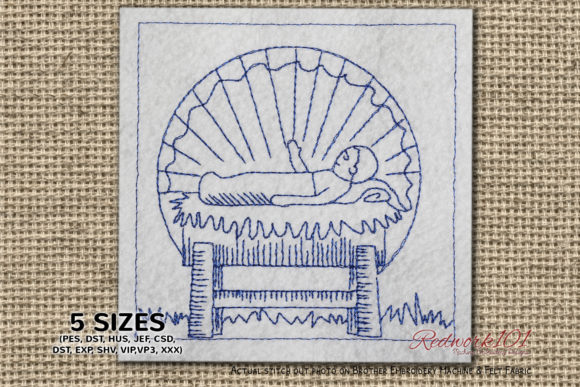 Bethlehem Christmas Bluework: A Timeless Embroidery Design for Handmade Gifts