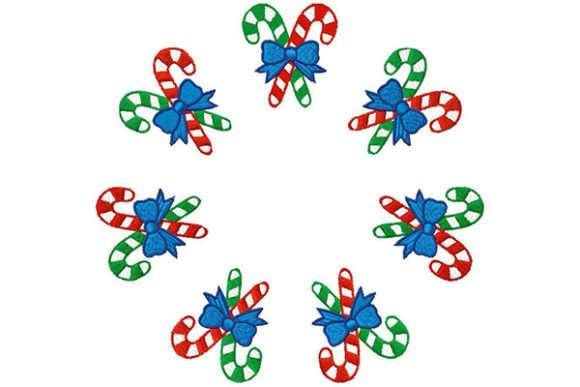 Candy Sticks in Circle: A Playful Embroidery Design for Cozy Collections