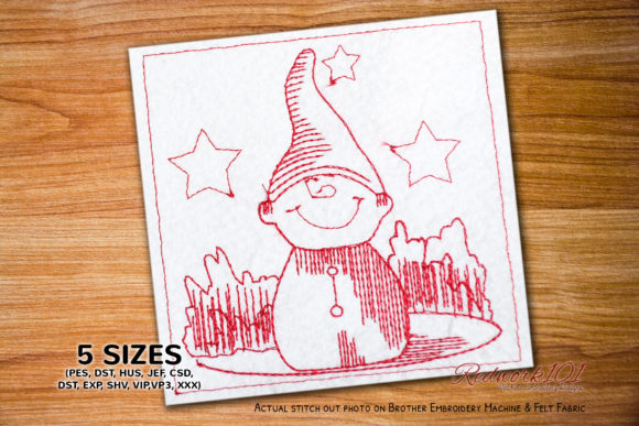 Christmas Imp Lineart Design Review for Personalized Embroidery Gifts