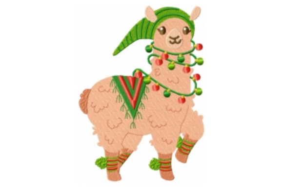 Christmas Llama with Hat: A Festive Embroidery Design Review