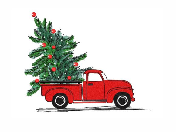 Christmas Truck Embroidery Design Review for Etsy Sellers