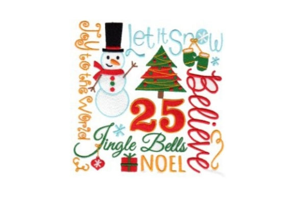 Christmas Word Art Embroidery Design Review