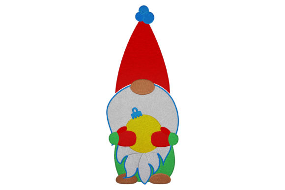 Gnome with Christmas Ball: A Versatile Embroidery Design for Seasonal Creations
