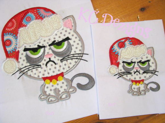 Grumpy Christmas Cat Embroidery Review