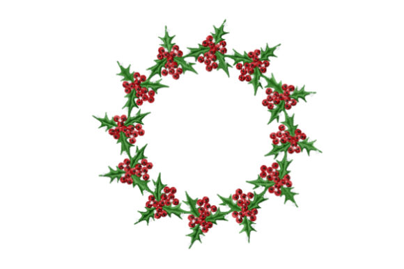 Holly Christmas Wreath Embroidery Design Review