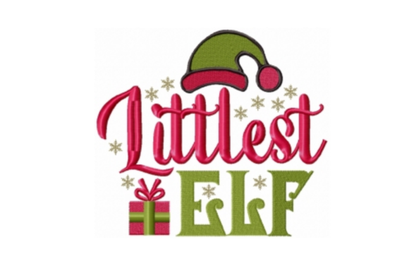Littlest Elf: A Charming Embroidery Design for Holiday Products