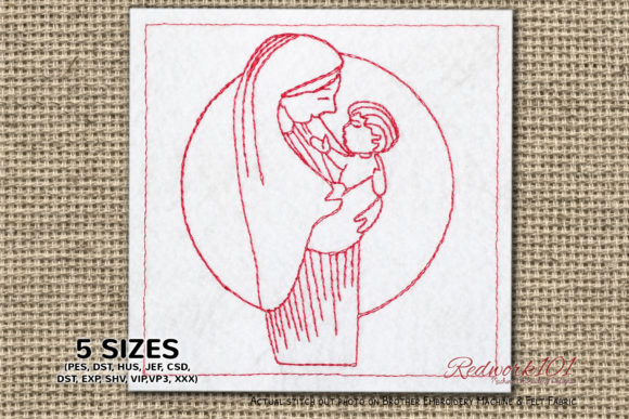 Merry Christmas Mothers Redwork Review for Craft Fairs