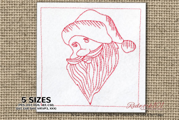 Santaclaus Face Bluework Embroidery Review