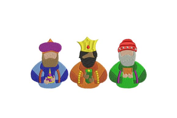 Three Wise Kings Busts for Seasonal Embroidery Projects